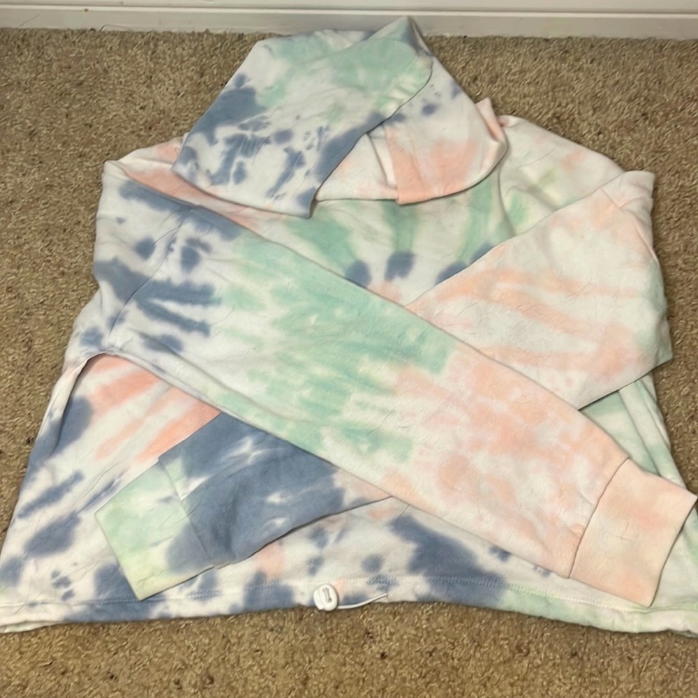 TYE-DYE CROPPED SHIRT FOR KID-TEENS (WITH HOOD)